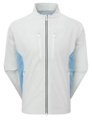 FootJoy Hydro Innovation Arcus men's jacket, oyster grey/mid blue