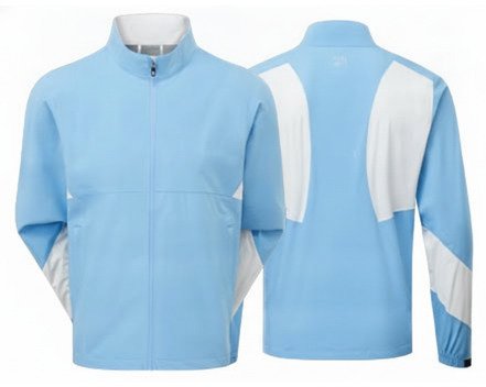 FootJoy HydroLite X men's jacket, mid blue/oyster grey