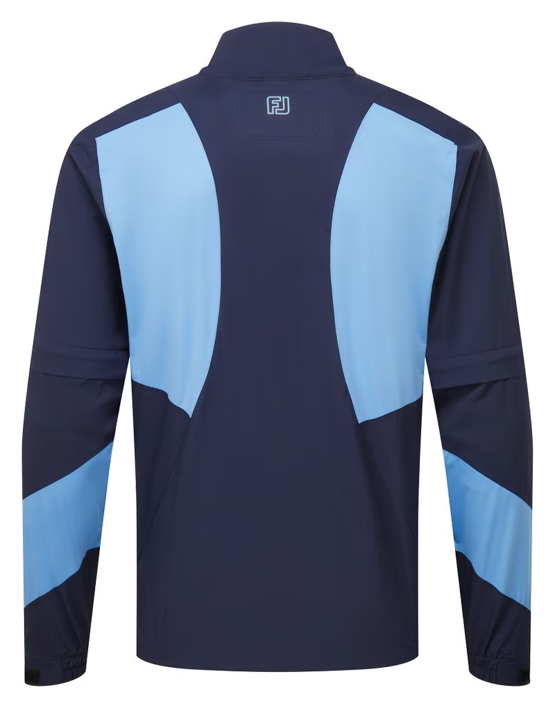 FootJoy HydroLite X Short Sleeve Rain men's shirt, navy/mid blue