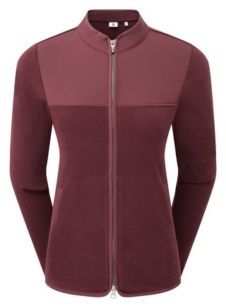 FootJoy MicroFleece Full-Zip Midlayer ladies sweatshirt, port