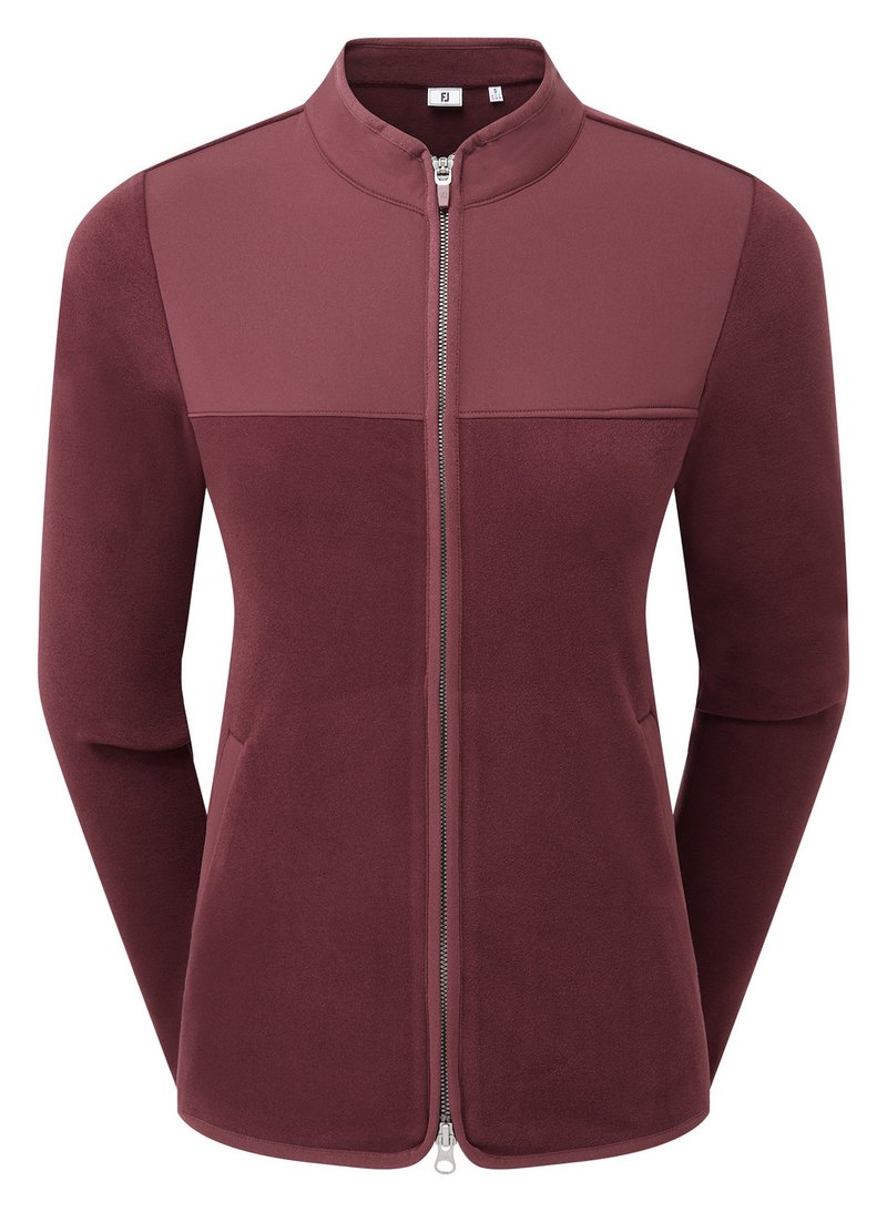 FootJoy MicroFleece Full-Zip Midlayer ladies sweatshirt, port
