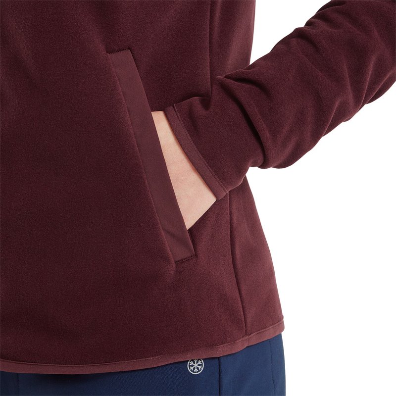FootJoy MicroFleece Full-Zip Midlayer ladies sweatshirt, port