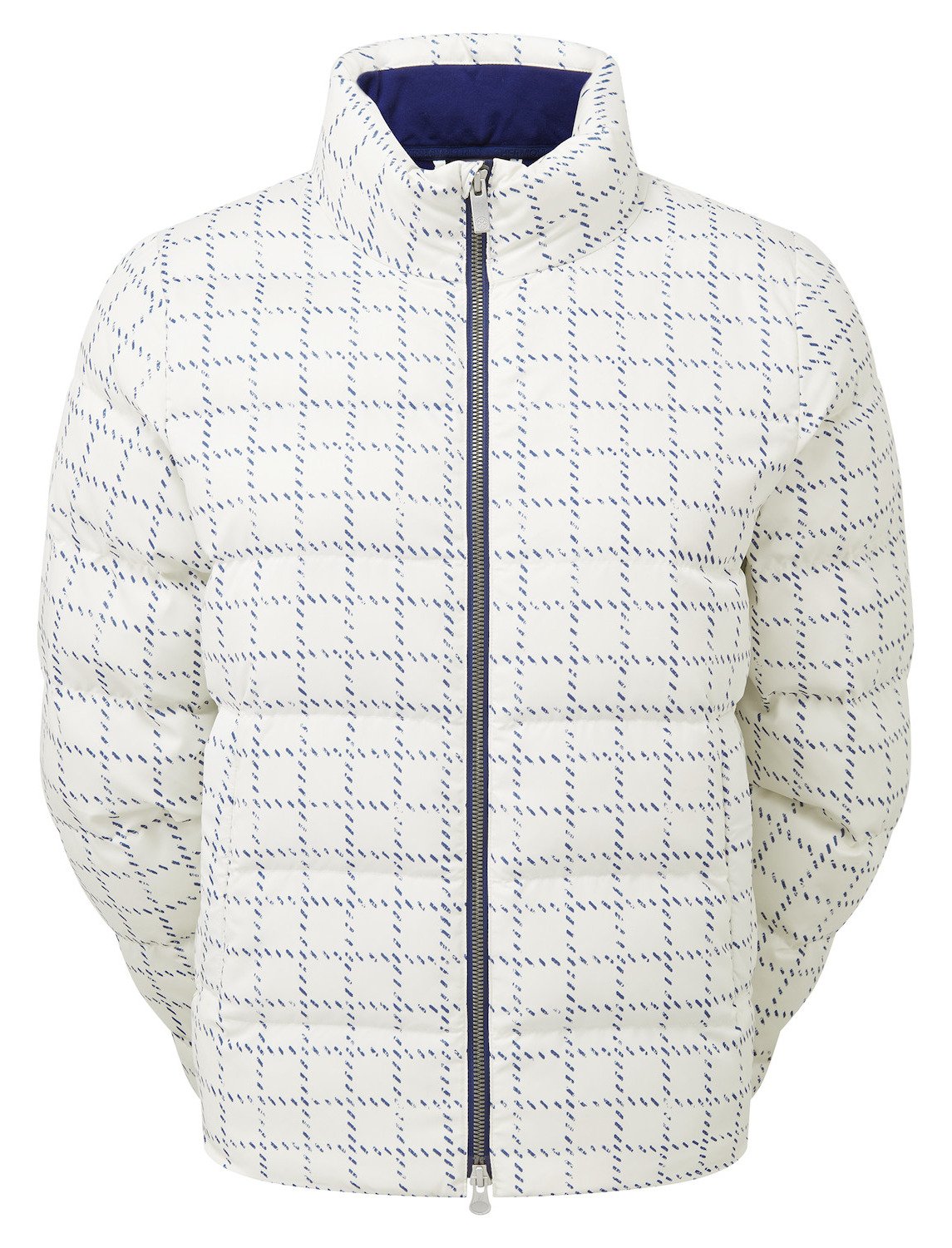 FootJoy ThermoSeries Insulated ladies jacket, off white/navy distressed plaid