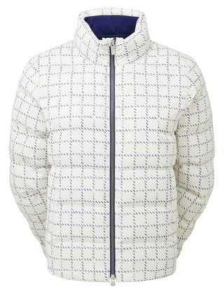 FootJoy ThermoSeries Insulated ladies jacket, off white/navy distressed plaid