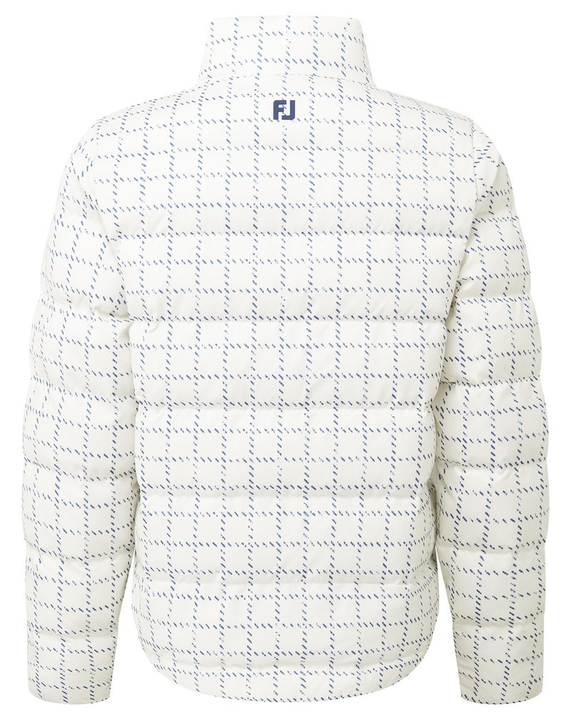 FootJoy ThermoSeries Insulated ladies jacket, off white/navy distressed plaid