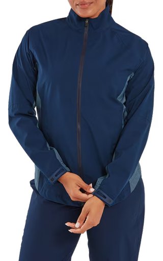 FootJoy HydroLite X women's jacket, navy/white dot