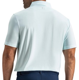 FootJoy Heritage Logo Lisle men's polo, white/mint julep
