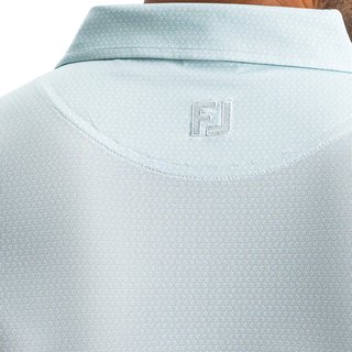 FootJoy Heritage Logo Lisle men's polo, white/mint julep