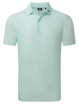 FootJoy Heritage Logo Lisle men's polo, white/mint julep