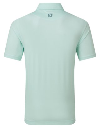 FootJoy Heritage Logo Lisle men's polo, white/mint julep