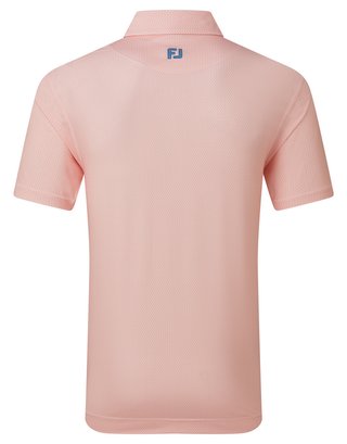 FootJoy Heritage Logo Lisle men's polo, white/peach