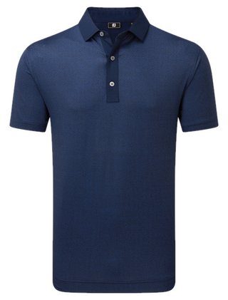 FootJoy Tailor Texture Lisle men's shirt, navy tonal