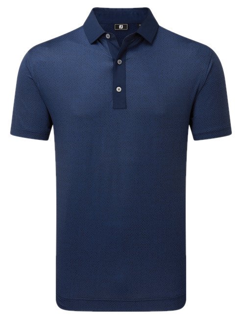 FootJoy Tailor Texture Lisle men's shirt, navy tonal