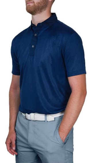 FootJoy Tailor Texture Lisle men's shirt, navy tonal