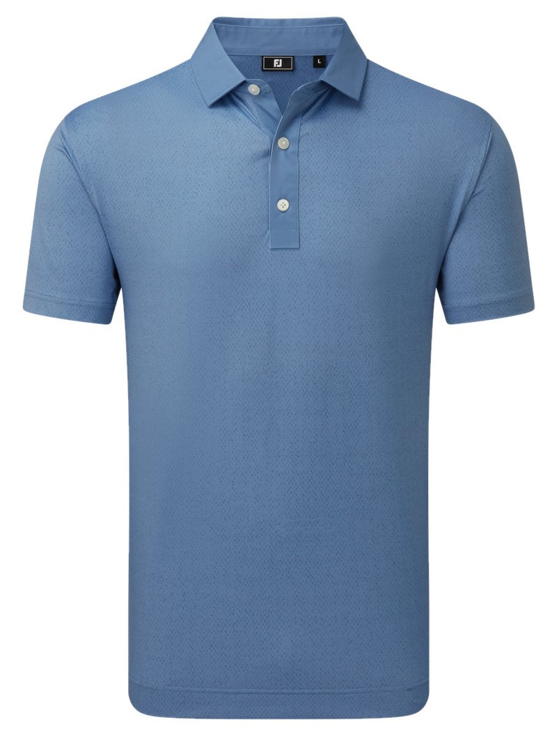 FootJoy Tailor Texture Lisle men's polo, riviera tonal