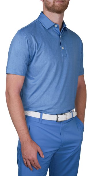 FootJoy Tailor Texture Lisle men's polo, riviera tonal