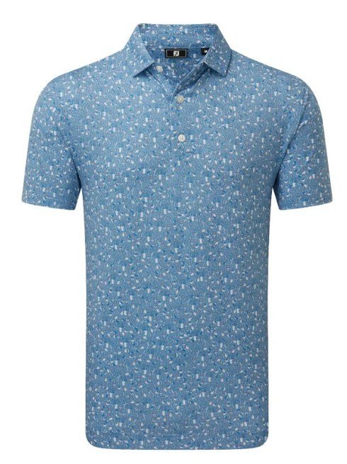 FootJoy Bloody Mary Lisle men's shirt, tonal riviera/peach/white/blue