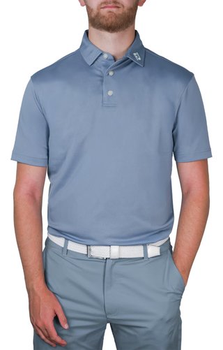 FootJoy Stretch Pique men's polo, solid winward blue