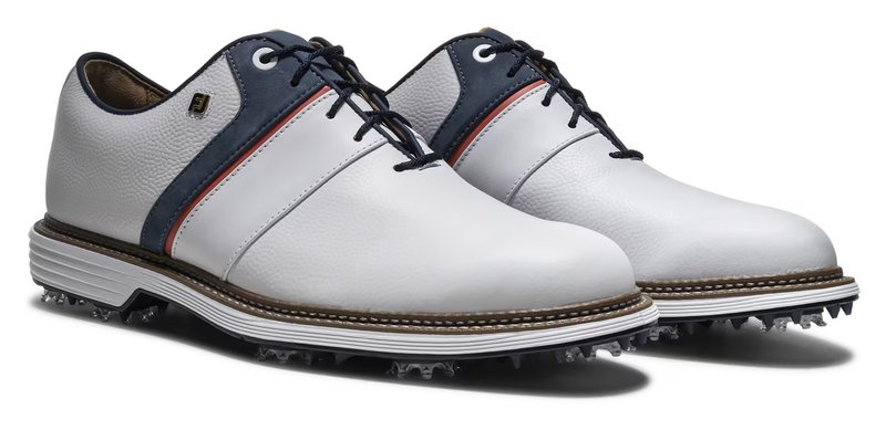 FootJoy Premiere Series - Packard men's golf shoes, white/blue/nantucket red