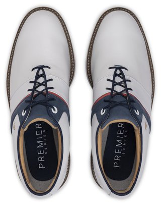 FootJoy Premiere Series - Packard men's golf shoes, white/blue/nantucket red
