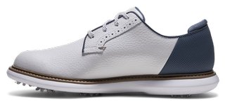 FootJoy FJ Traditions Blucher men's golf shoes, white/blue/tan