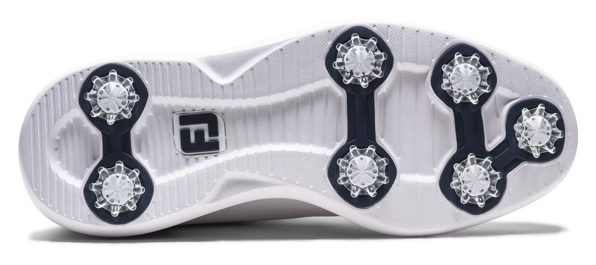 FootJoy FJ Traditions Blucher men's golf shoes, white/blue/tan