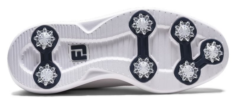 FootJoy FJ Traditions Blucher men's golf shoes, white/blue/tan