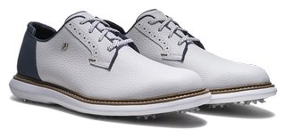 FootJoy FJ Traditions Blucher men's golf shoes, white/blue/tan