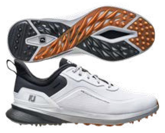 FootJoy PRO/SL men's golf shoes, white/black gum