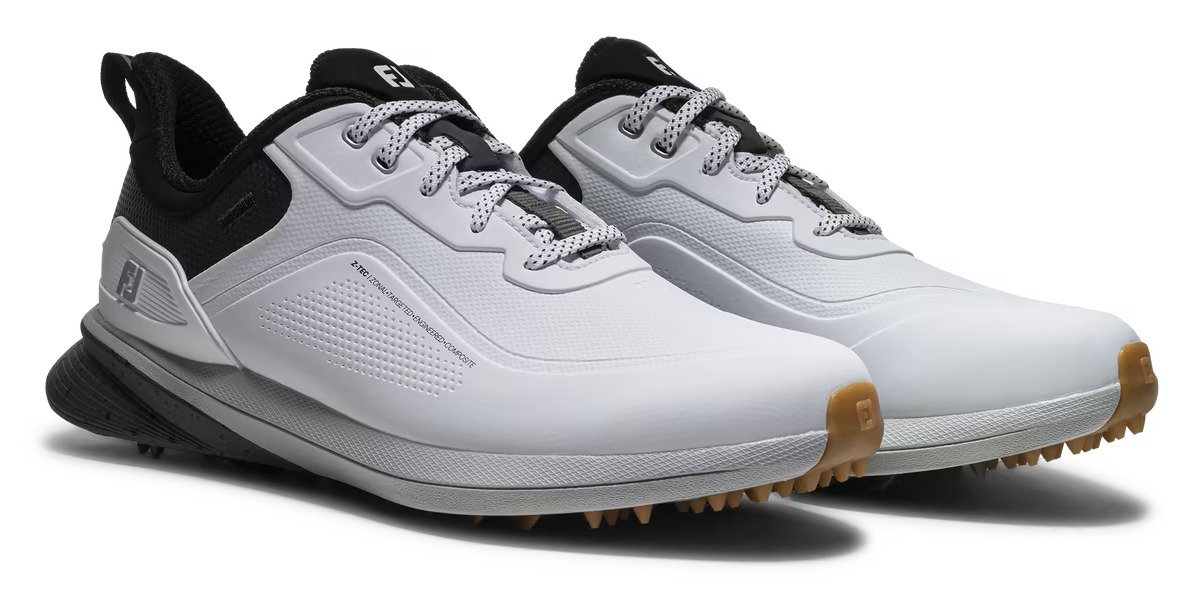 FootJoy PRO/SL men's golf shoes, white/black gum