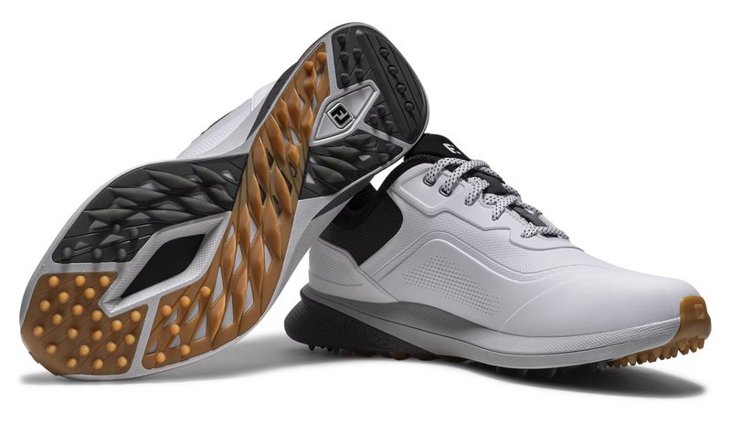 FootJoy PRO/SL men's golf shoes, white/black gum