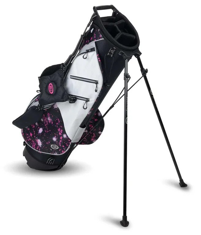 U.S. Kids Golf TS6-57 (145cm) junior stand bag, Pink Paint Splatter