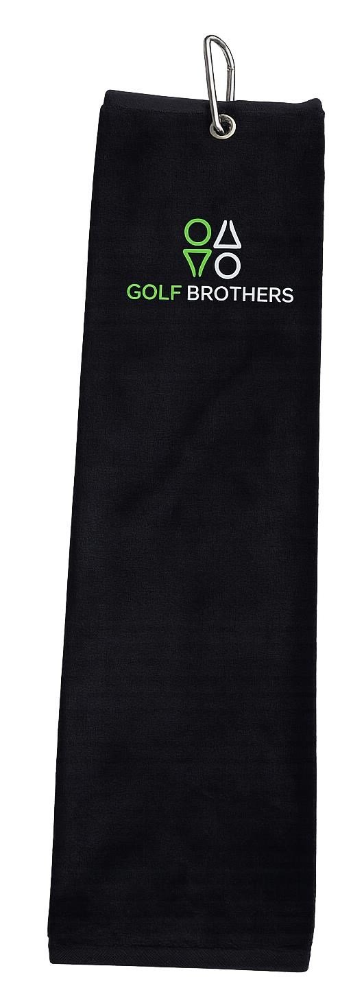 Golf Brothers Trifold golf towel, black