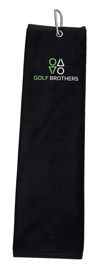 Golf Brothers Trifold golf towel, black