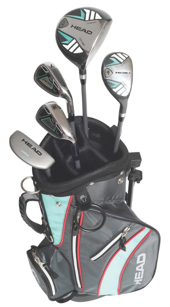 HEAD 5PC junior golf set, graphite, teal/gray