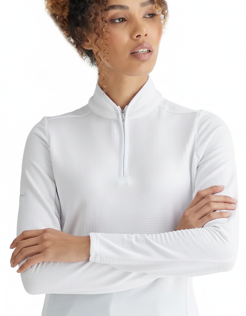 PING Abigale Performance Fleece women's sweatshirt, white