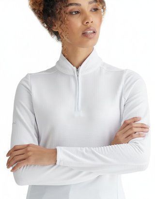 PING Abigale Performance Fleece women's sweatshirt, white