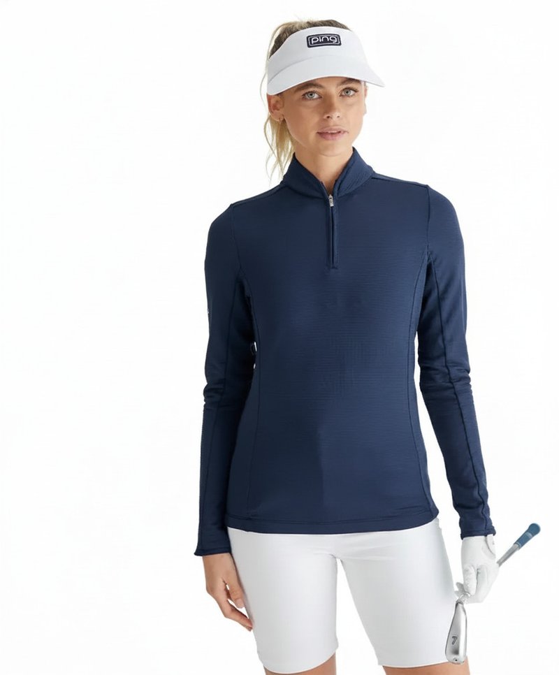 PING Abigale Performance Fleece women's sweatshirt, navy