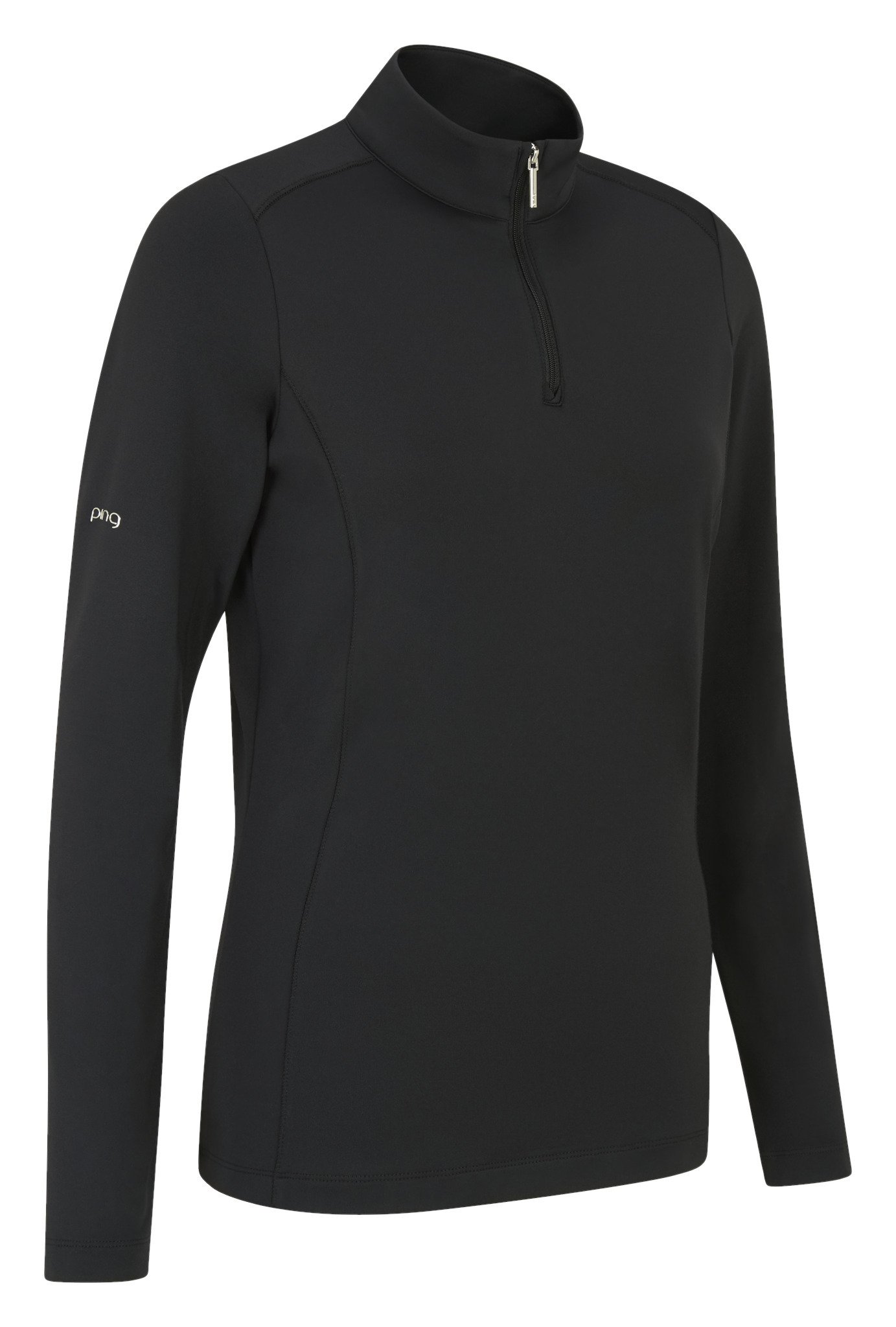 PING Aveline Half Zip women's long sleeve shirt, black