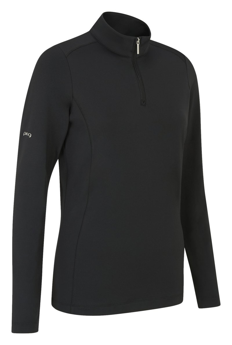 PING Aveline Half Zip women's long sleeve shirt, black