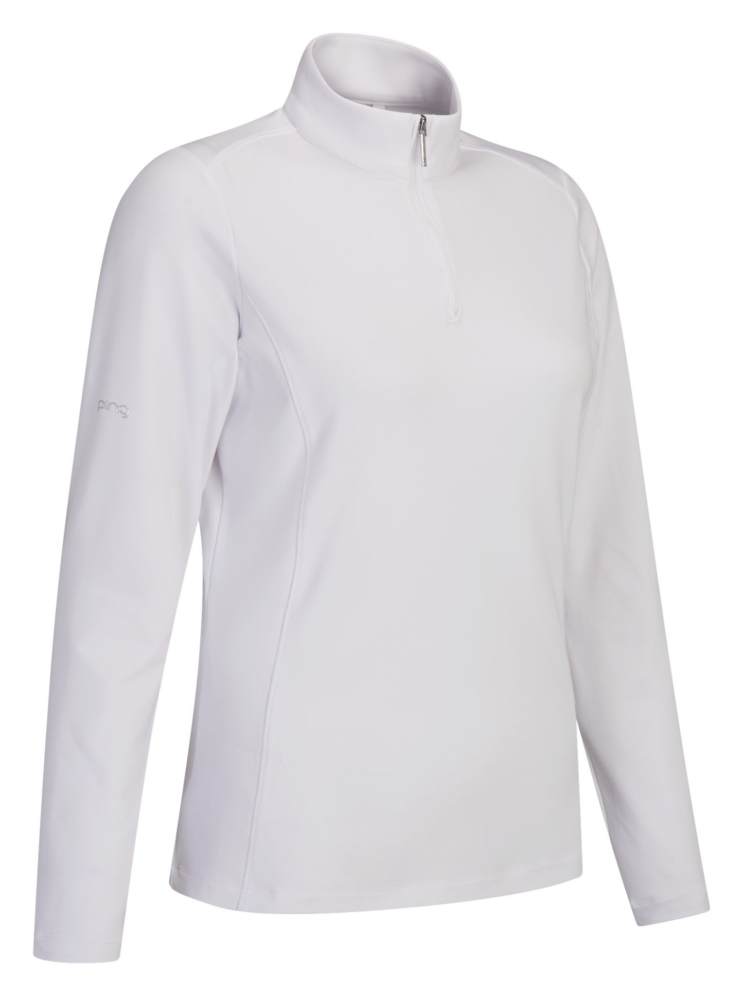PING Aveline Half Zip long sleeved women's shirt, white