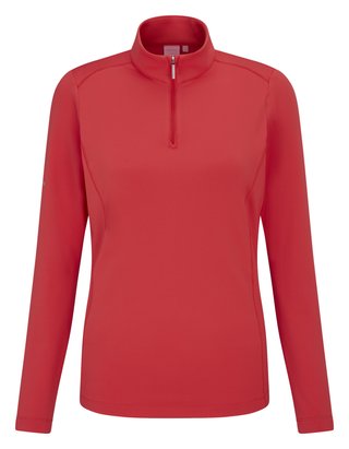 PING Aveline Half Zip women's long sleeve shirt, cayenne