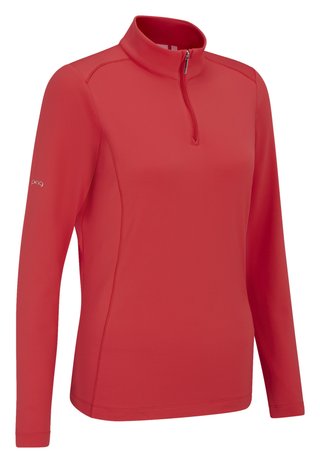 PING Aveline Half Zip women's long sleeve shirt, cayenne