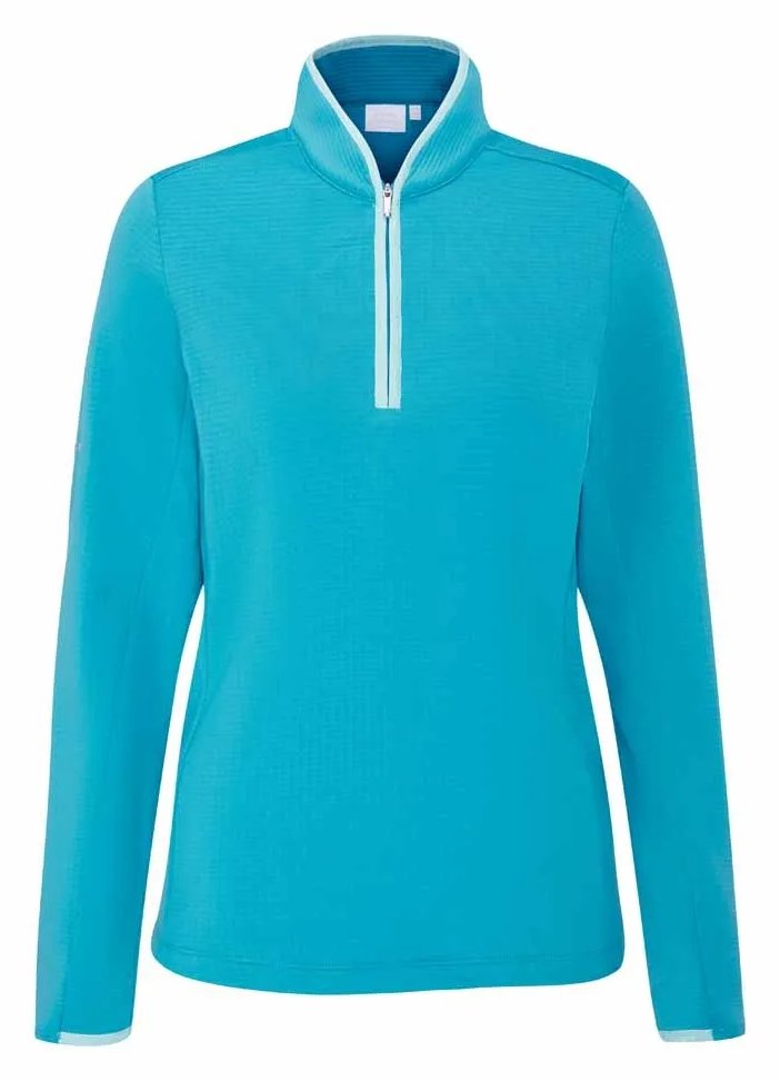 PING Abigale Performance Fleece women's sweatshirt, turquoise