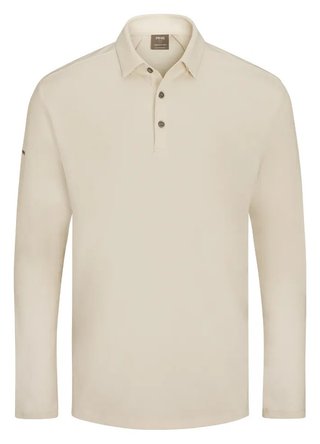 PING Demitri Longsleeve men's polo, egret