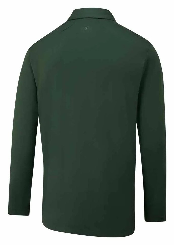 PING Demitri Longsleeve men's polo, gorse green