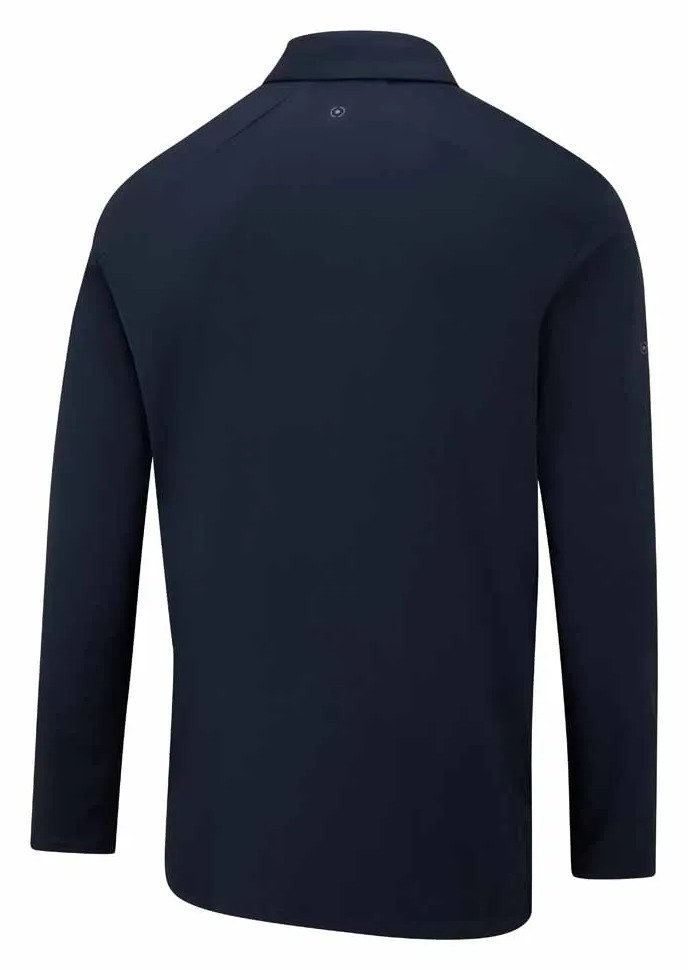 PING Demitri Longsleeve men's polo, navy