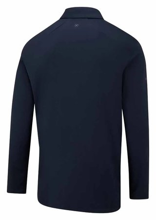 PING Demitri Longsleeve men's polo, navy