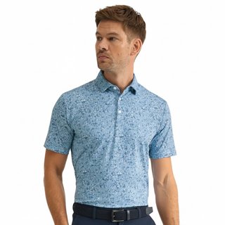 PING Gilmore men's polo, dusty blue multi