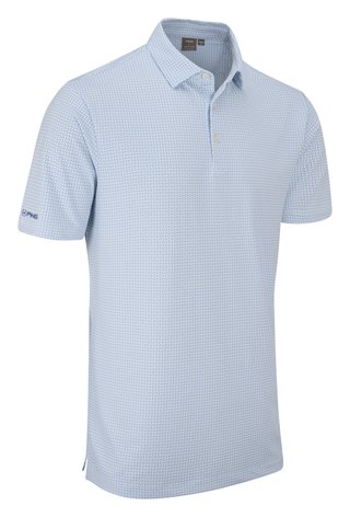 PING Gilmore men's polo, white/dusty blue
